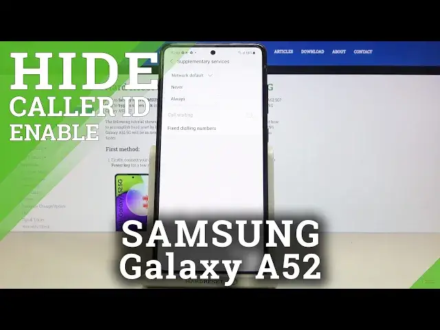 'Video thumbnail for How to Hide Caller ID in SAMSUNG Galaxy A52 – Call Settings'