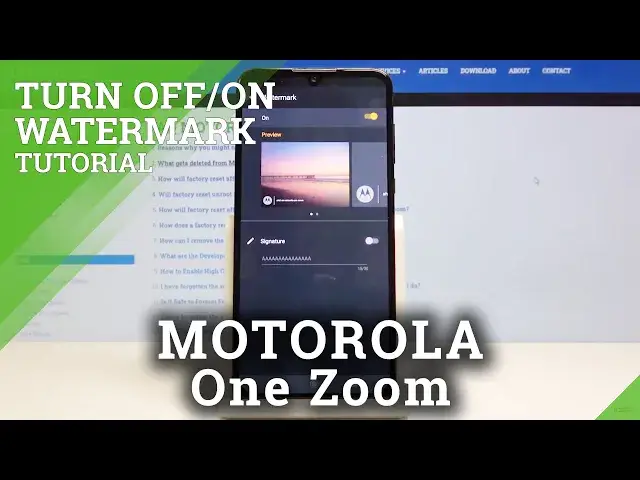 Video thumbnail for How to Enable Camera Watermark in Motorola One Zoom - Customize Watermark