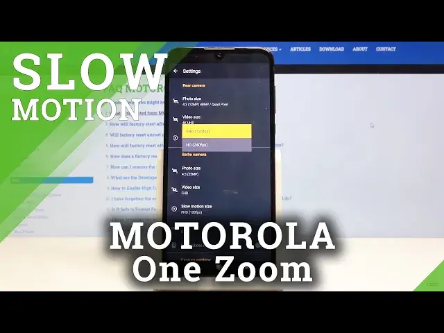 'Video thumbnail for How to Change Slow Motion Size in Motorola One Zoom - Update Camera Settings'