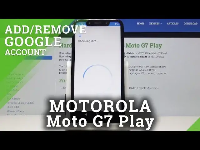 Video thumbnail for How to Add Google User in Motorola Moto G7 Play - Remove Google Account