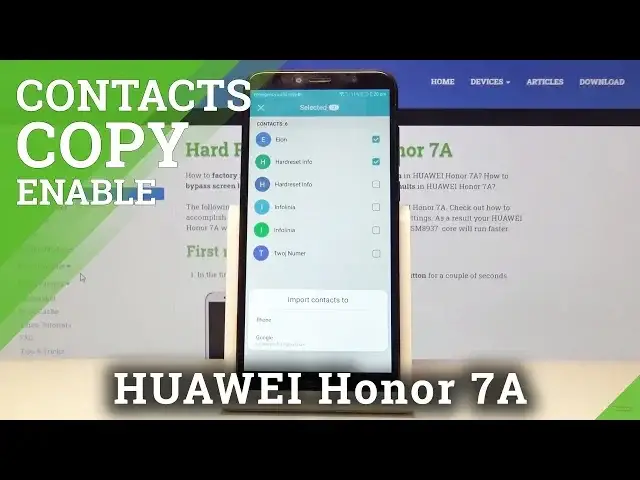 'Video thumbnail for How to Copy Contacts from Huawei Honor 7A – Transfer Data'