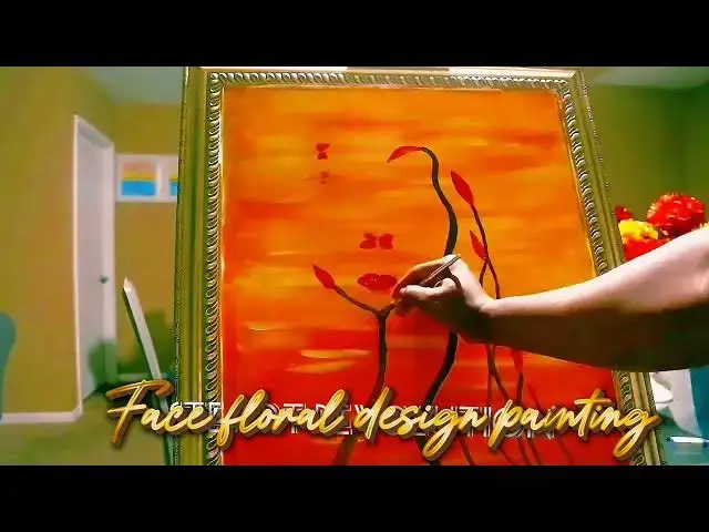 Video thumbnail for Face floral design painting