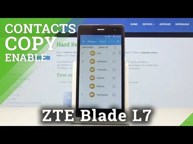 Video thumbnail for How to Transfer Contacts in ZTE Blade L7 – Copy Numbers