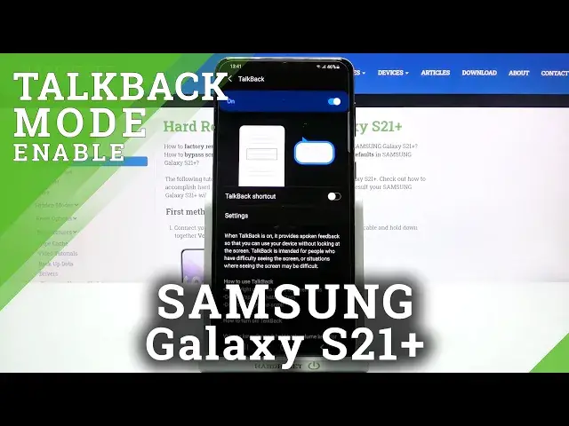 'Video thumbnail for TalkBack Mode in SAMSUNG Galaxy S21+ - How to Enable / Disable Audible Feedback'