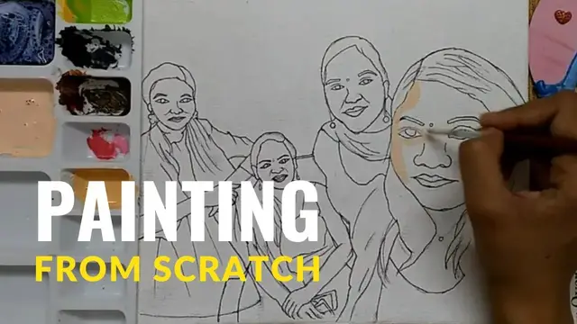 'Video thumbnail for Friends Acrylic Painting from Scratch | Do It Yourself Color and Painting |Painting for Beginners'