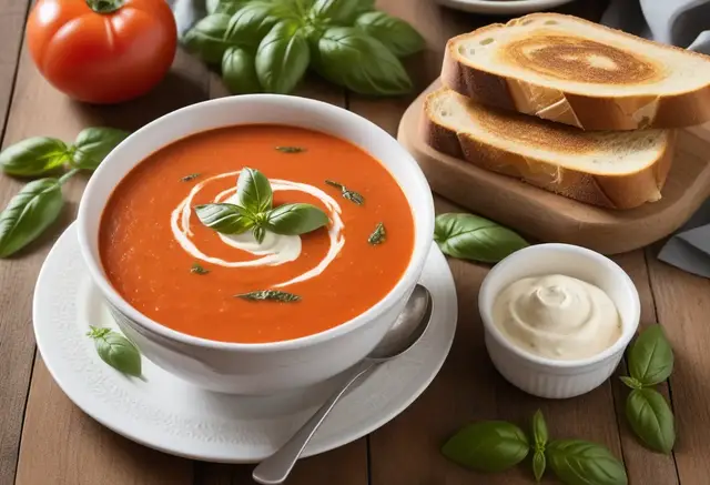 Video thumbnail for Creamy Tomato Basil Soup