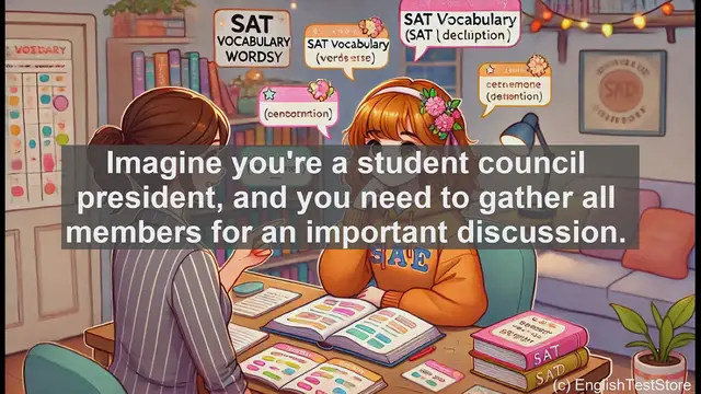 Video thumbnail for 5000 Must Know SAT Vocabulary - Convene: The Formal Way to Call a Meeting
