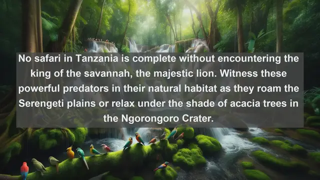 Video thumbnail for Discover Tanzania's Wildlife Wonders: Top 10 Native Animals in Tanzania