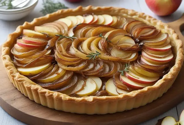 Video thumbnail for Caramelized Onion and Apple Tart