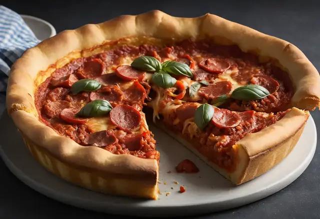 Video thumbnail for Chicago-style Deep Dish Pizza