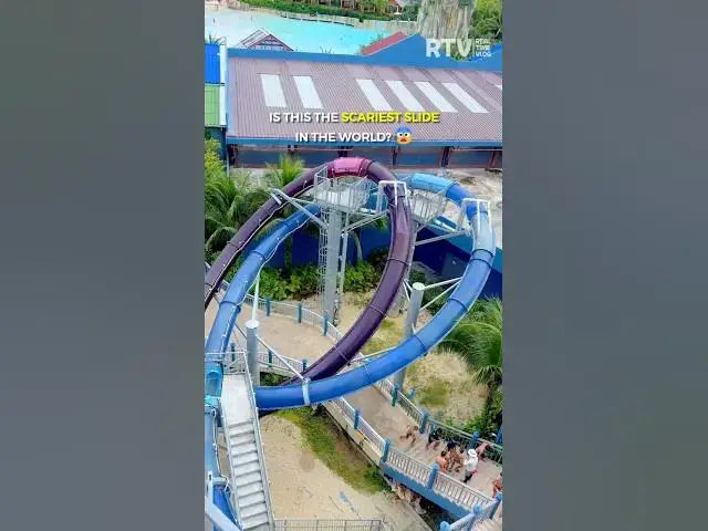 'Video thumbnail for Is This The 馃槺 SCARIEST SLIDE In The WORLD ? #shorts'