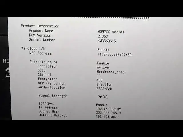 Video thumbnail for How to check IP on Canon MG5700 series / Pixma MG5750 IP check