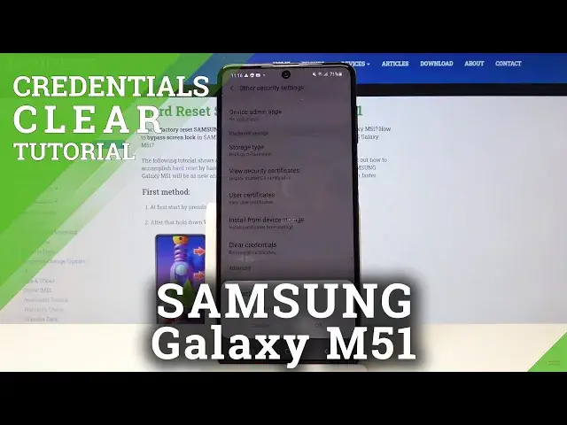 'Video thumbnail for How to Clear Credentials on SAMSUNG Galaxy M51 - Remove All Licences & Certificates'