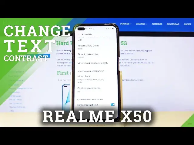 Video thumbnail for How to Enable/Disable High Contrast Text in Realme X50 5G – High Contrast Fonts