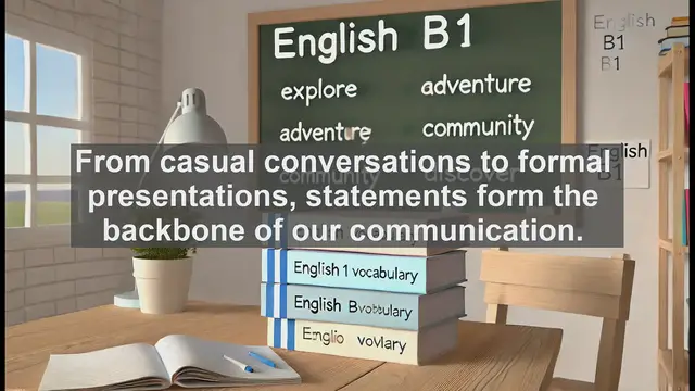 Video thumbnail for 2500 Must Know CEFR B1 Vocabulary - Understanding 'Statement': Key Word for Advanced English