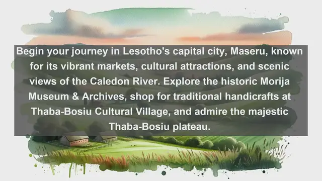 Video thumbnail for Explore the Stunning Landscapes: Top 10 Most Beautiful Cities in Lesotho