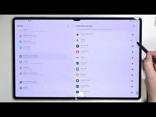 'Video thumbnail for How to Enable Unknown Sources on SAMSUNG Galaxy Tab S8 Ultra - Install External Apps'