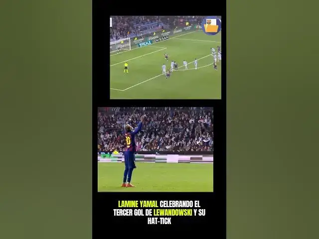 Video thumbnail for 👏🏻👏🏻 Lamine Yamal y su celebración del hat-trick de Lewandowski ante el Celta #fcbarcelona