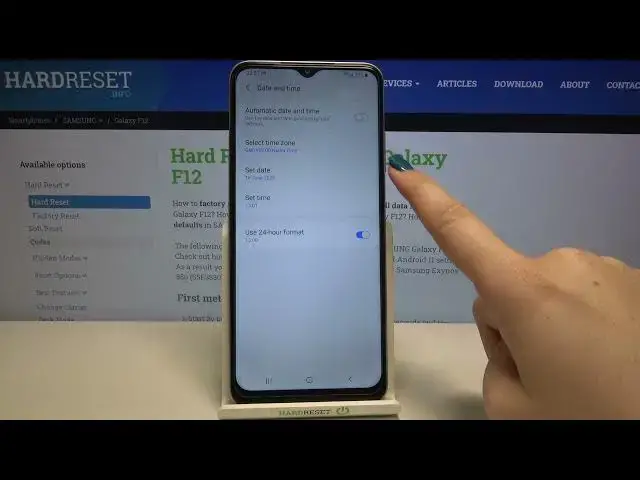 'Video thumbnail for How to Change Date & Time on SAMSUNG Galaxy F12 – Time Settings'