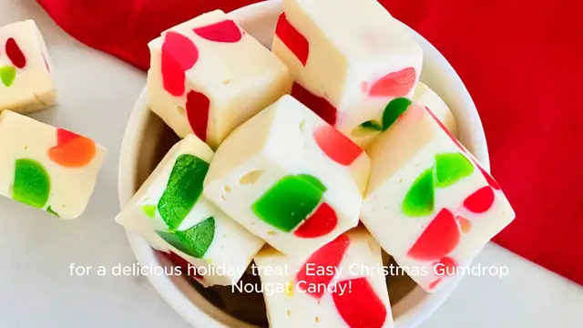 Video thumbnail for Easy Christmas Gumdrop Nougat Candy