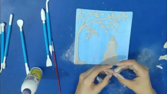 Video thumbnail for Clay Mural Painting for Beginners | Clay Painting on Canvas | 3d Clay Mural Art Tutorial