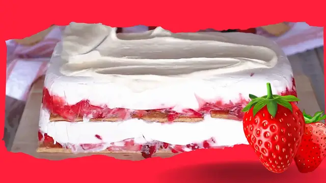 'Video thumbnail for Strawberry Ice Box Cake'
