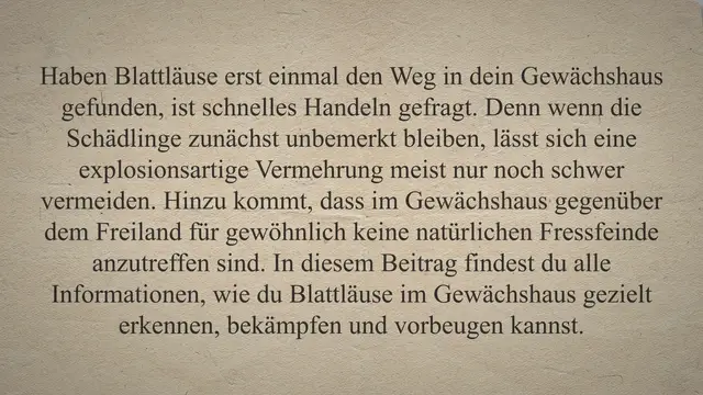 Video thumbnail for Blattläuse im Gewächshaus erkennen, bekämpfen und vorbeugen