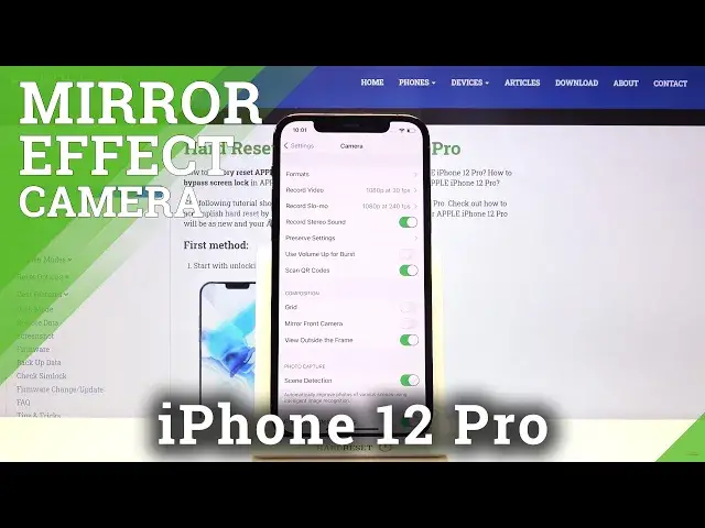 'Video thumbnail for How to Turn On / Off Camera Mirror Effect on iPhone 12 Pro'