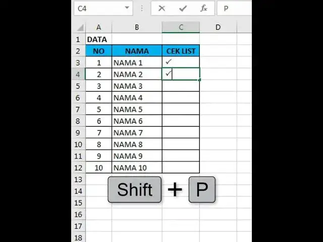Video thumbnail for CEK LIST EXCEL | CARA MEMBUAT CEK LIST DI EXCEL #SHORTS