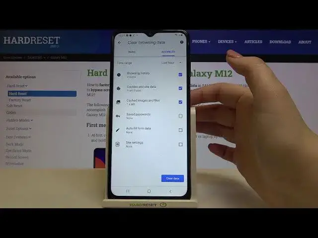 'Video thumbnail for How to Clear Browser Memory in SAMSUNG Galaxy M12 – Erase Browsing History'