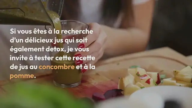 Video thumbnail for Jus detox concombre et pomme