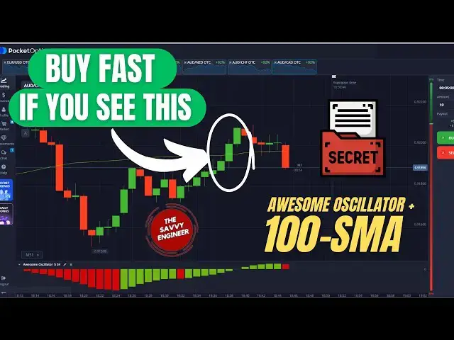 'Video thumbnail for Pocket Option | How to Trade using Simple Moving Average & Awesome Oscillator'