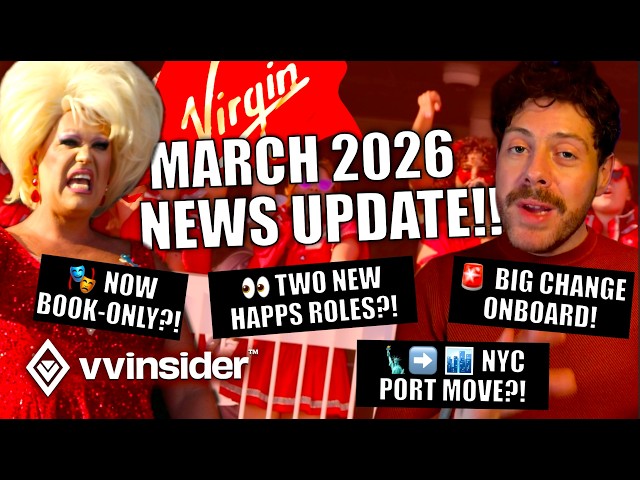 Video thumbnail for NEW on Virgin Voyages - March News, NEW Happenings Cast + Roles