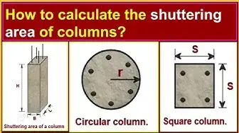 Video thumbnail for How to calculate the shuttering area of columns?