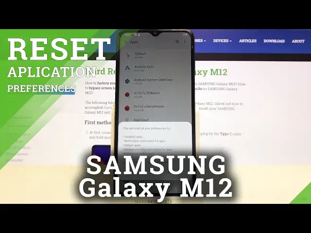 'Video thumbnail for How to Reset App Preferences on SAMSUNG Galaxy M12 – Restore App Preferences'