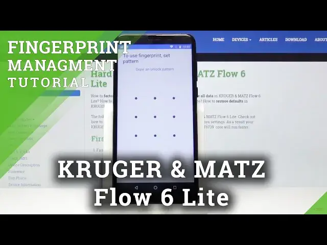 Video thumbnail for How to Set Up Screen Lock in Kruger & Matz Flow 6 Lite - Add Fingerprint