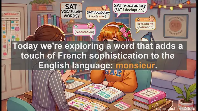 Video thumbnail for 5000 Must Know SAT Vocabulary - Monsieur: Le Mot Français dans l'Anglais