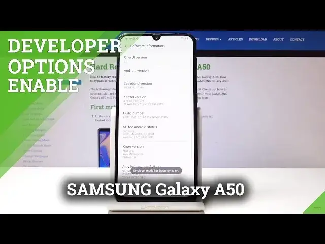 'Video thumbnail for How to Enable Developer Options in SAMSUNG Galaxy A50 - Advanced Settings'