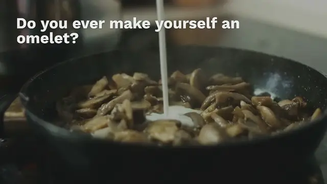 Video thumbnail for Spinach omelette with mushrooms