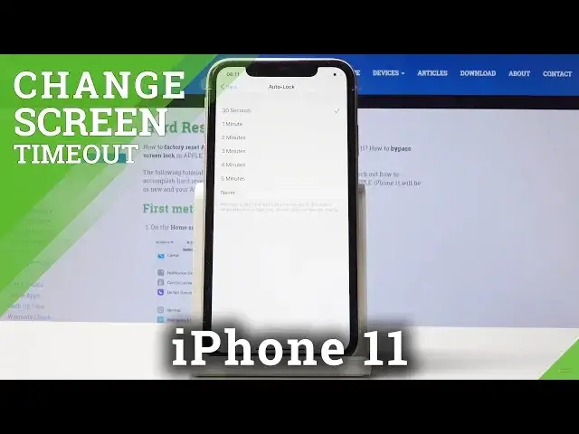 'Video thumbnail for How to Set Up Screen Timeout in iPhone 11 - Change Sleep Time'