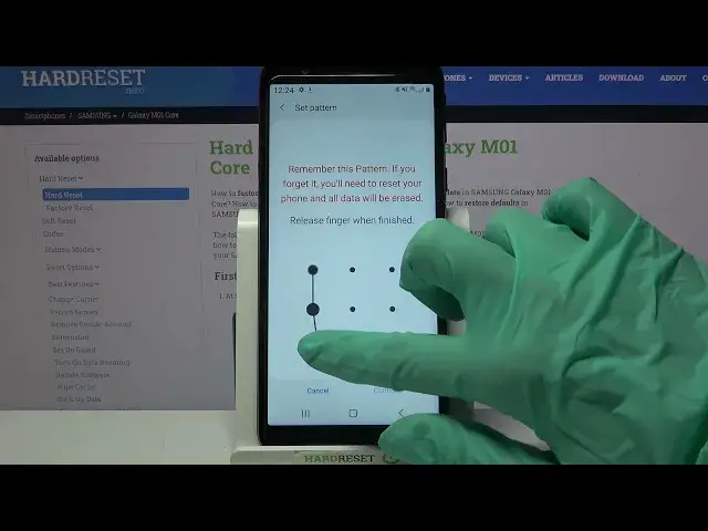 'Video thumbnail for How to Add Screen Lock to SAMSUNG Galaxy M01 Core – Set Up Screen Lock'