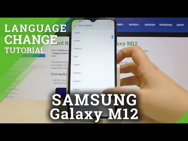 'Video thumbnail for How to Change Language on SAMSUNG Galaxy M12 – Change Device Language'