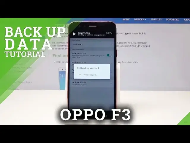 'Video thumbnail for How to Backup Data in OPPO F3 - Create Google Backup Account'