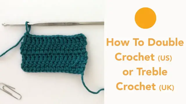 'Video thumbnail for How to Double Crochet (US) or Treble Crochet (UK) | Basic Crochet Stitches'