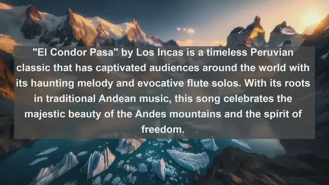 Video thumbnail for Musical Marvels of Peru: Top 10 Beautiful Songs from the Heart of the Andes