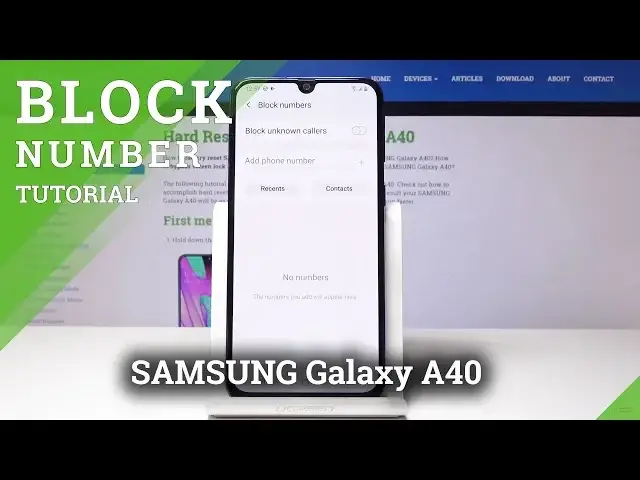 'Video thumbnail for How to Block Number on Samsung Galaxy A40 – Block Calls / Block Messages'