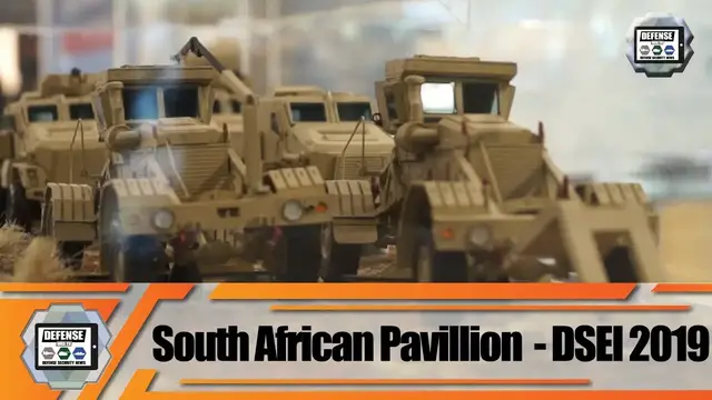 'Video thumbnail for South Africa Defense and Security industry pavilion at DSEI 2019 defense exhibition London UK'