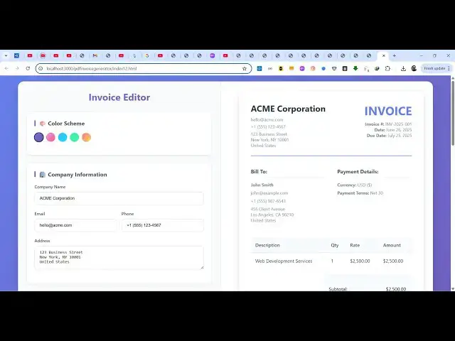 Video thumbnail for Build a Canva Clone PDF Invoice Ultimate Editor in Browser Using HTML & JavaScript