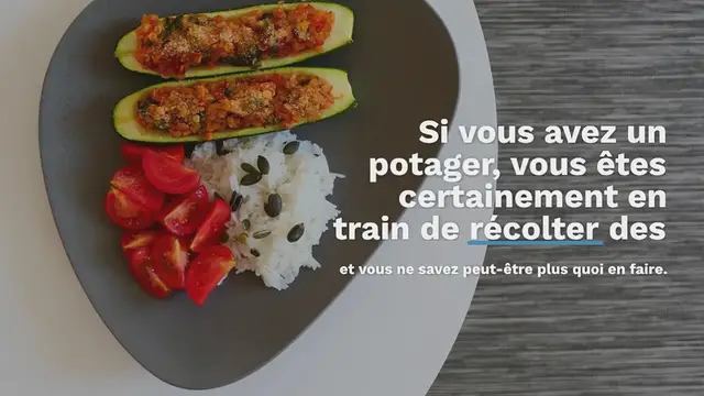 Video thumbnail for Courgettes farcies (vegan & sans matière grasse)