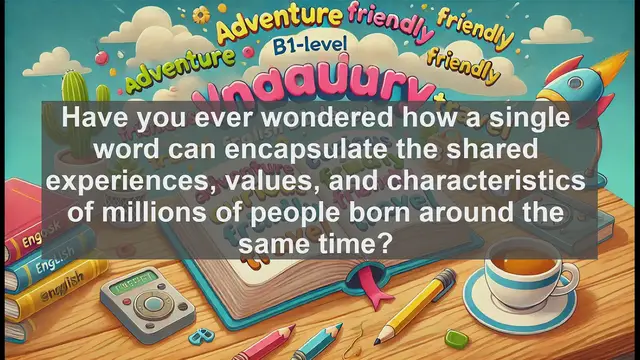 Video thumbnail for 2500 Must Know CEFR B1 Vocabulary - Understanding 'Generation': More Than Just a Time Period